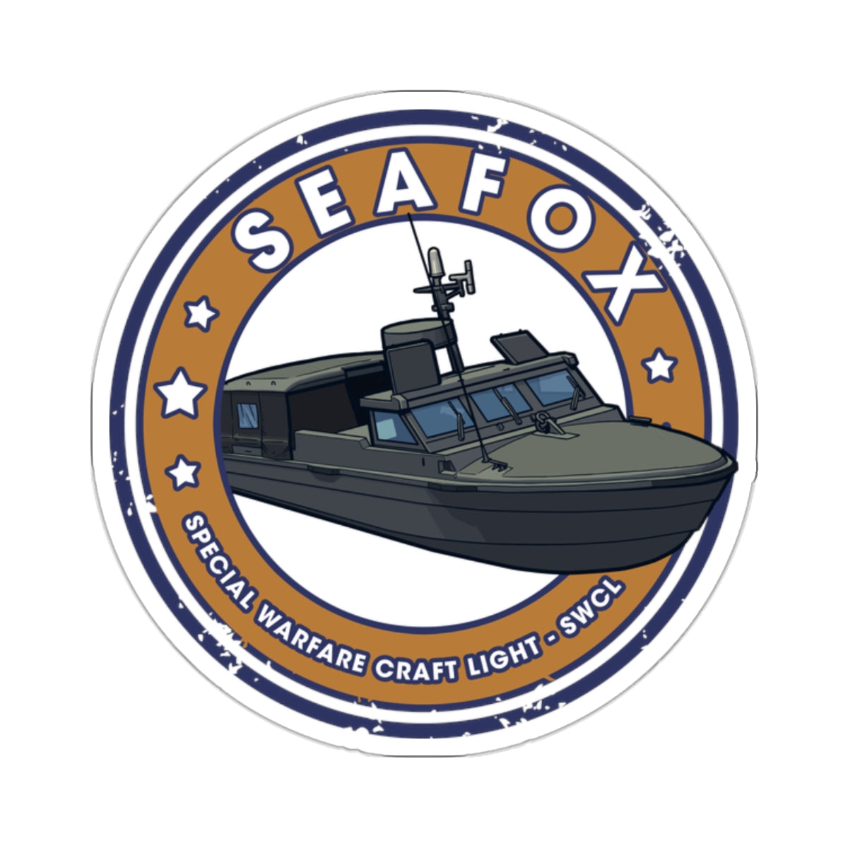 Navy Seafox Sticker