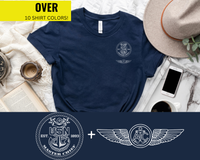 Thumbnail for Navy Master Chief Aircrew Qualification T-Shirt - Black & White Collection