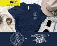 Thumbnail for Navy Senior Chief SEAL T-Shirt - Black & White Collection