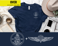 Thumbnail for Navy Senior Chief Parachute Jumper (PJ) Qualification T-Shirt - Black & White Collection