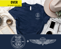 Thumbnail for Navy Master Chief Parachute Jumper (PJ) Qualification T-Shirt - Black & White Collection