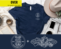 Thumbnail for Navy Master Chief Seabee Qualification T-Shirt - Black & White Collection