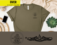 Thumbnail for Navy Chief Submarine Warfare Qualification T-Shirt - Black & White Collection