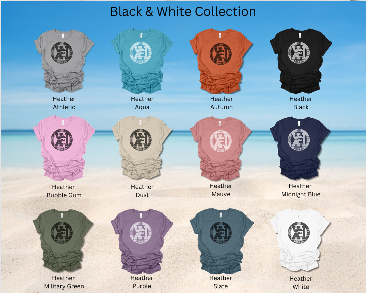 SBU 11 Elite Heather Tee – Black & White Logo Collection, v1