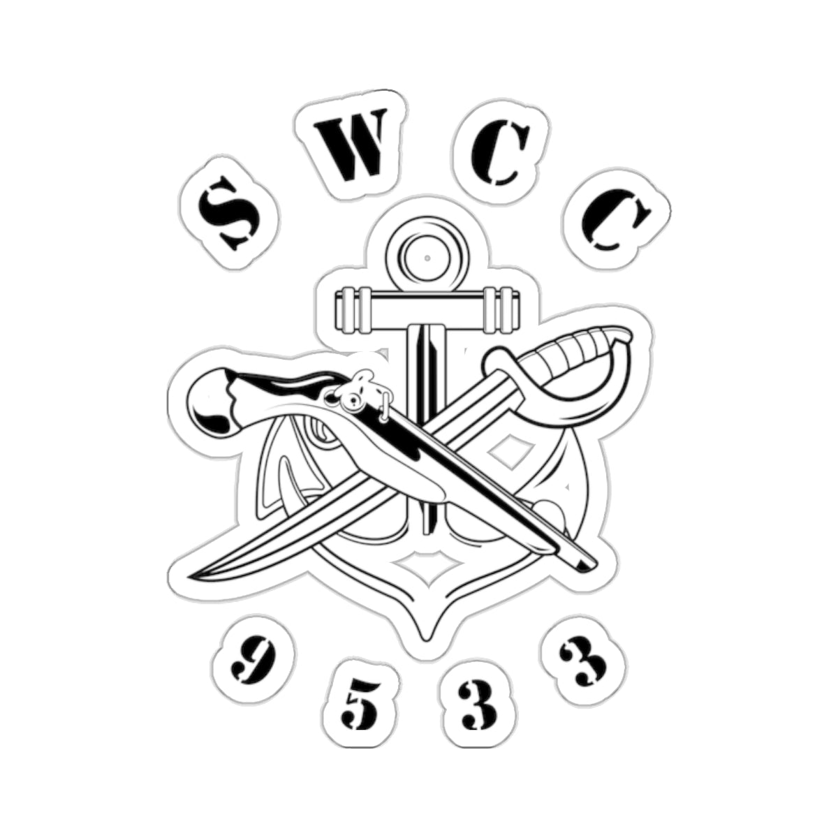 SWCC 9533 Sticker (Black)